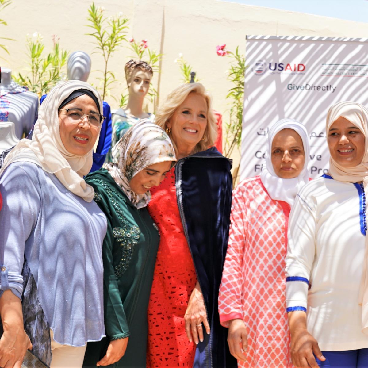 Picture of Dr. Biden put on the selham with other females